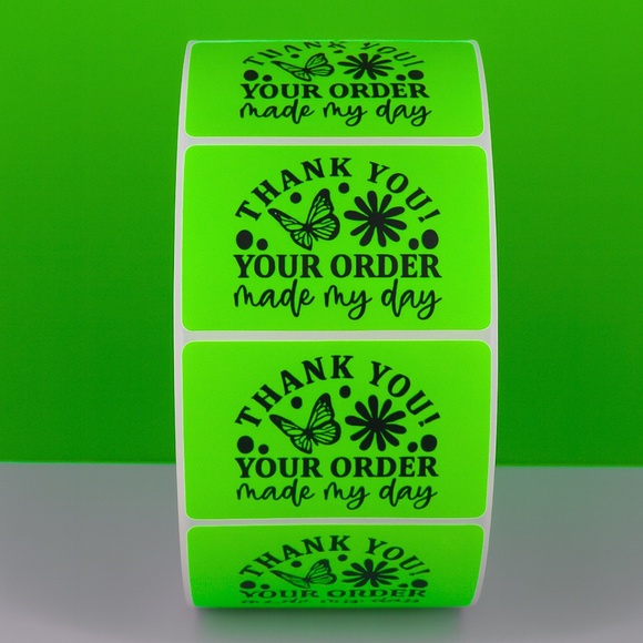 Thank you your order made my day | Cute Small Business Packaging Labels - Picture 4 of 11